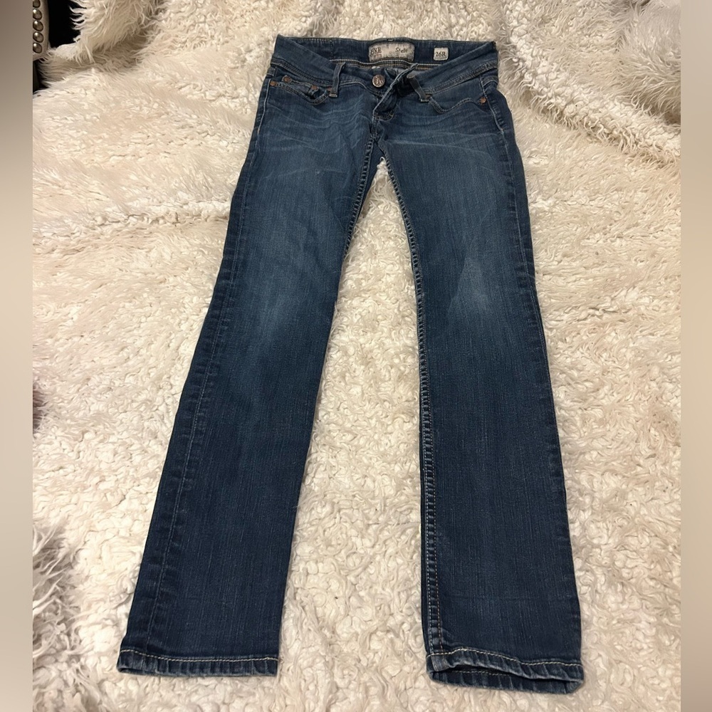 BKE Women's Boot Cut Jeans - Dark Blue